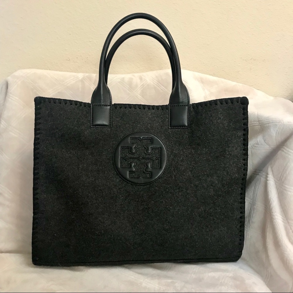 Tory Burch Grey Ella Felt Tote
